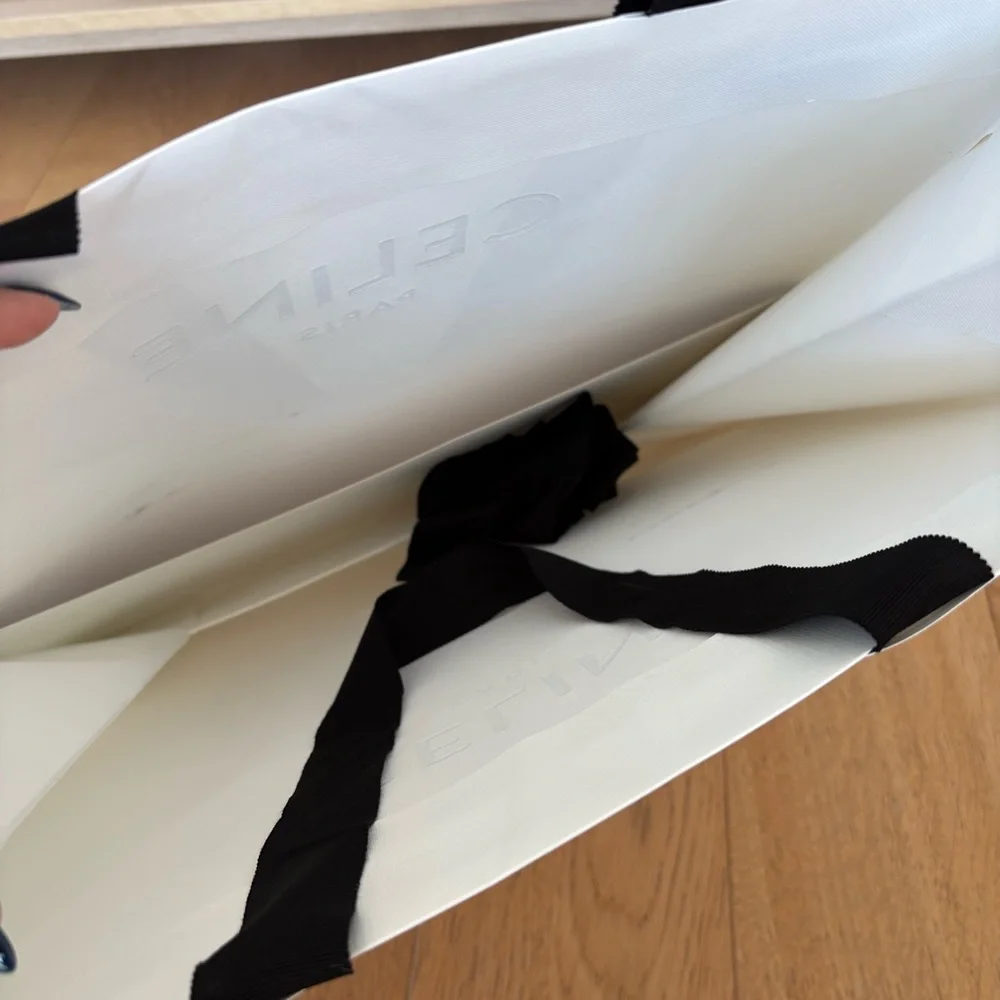 Celine White Tote and Gift Bag Set